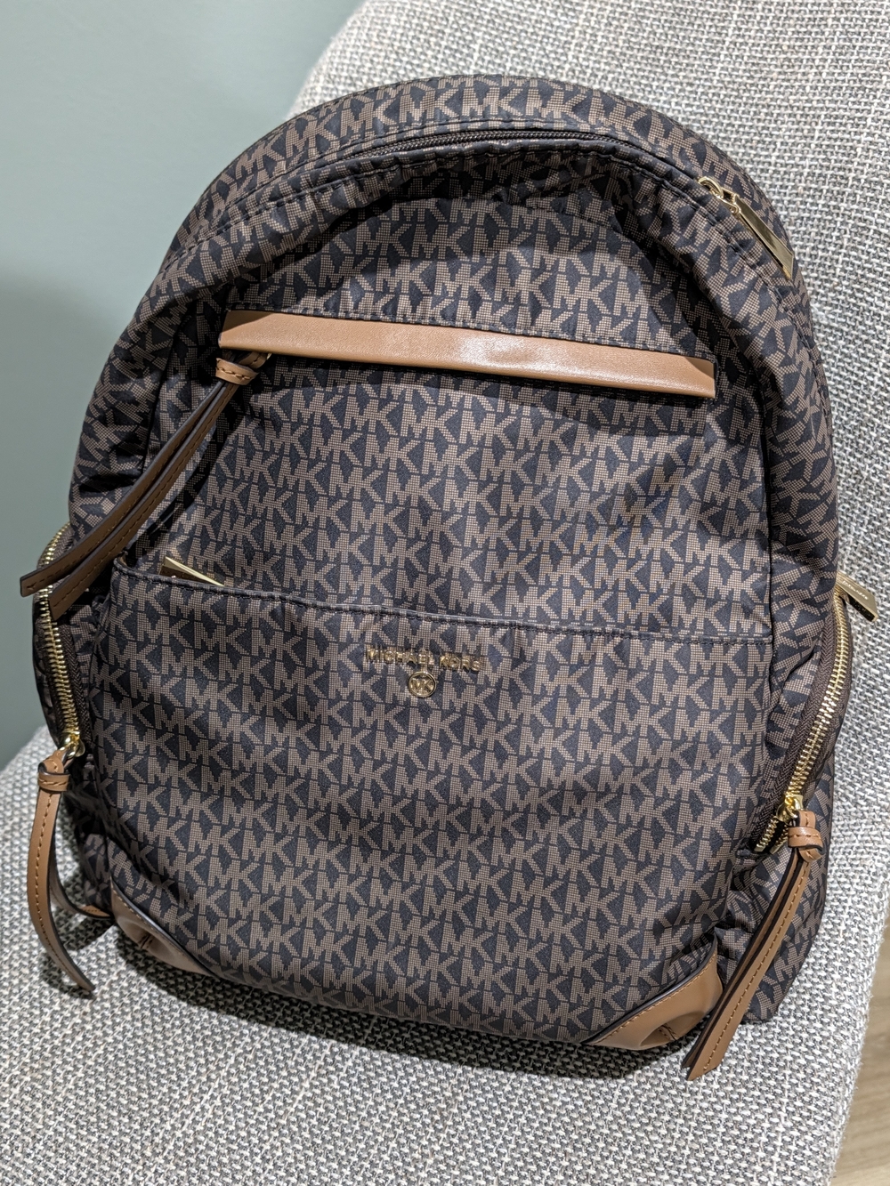 Michael Kors Brown Monogram Backpack